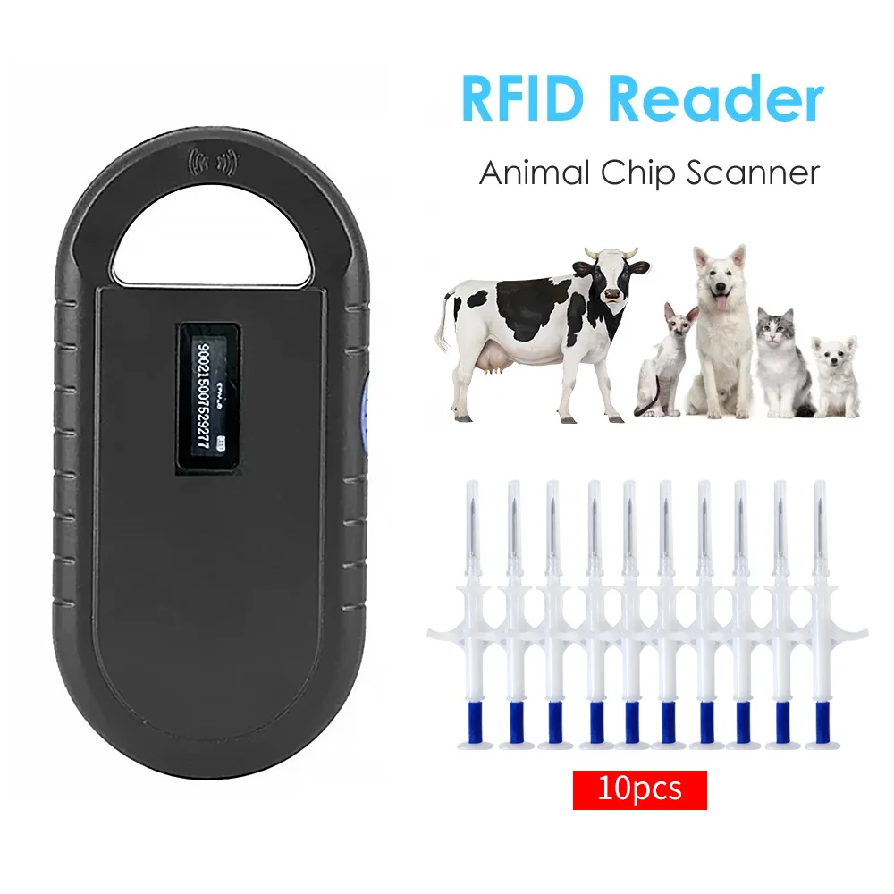 Imagem -02 - Leitor Recarregável Animal Microchip Rfid Injetores de Chip Pet para Dog e Cat Management Pt160 10 20 134.2khz