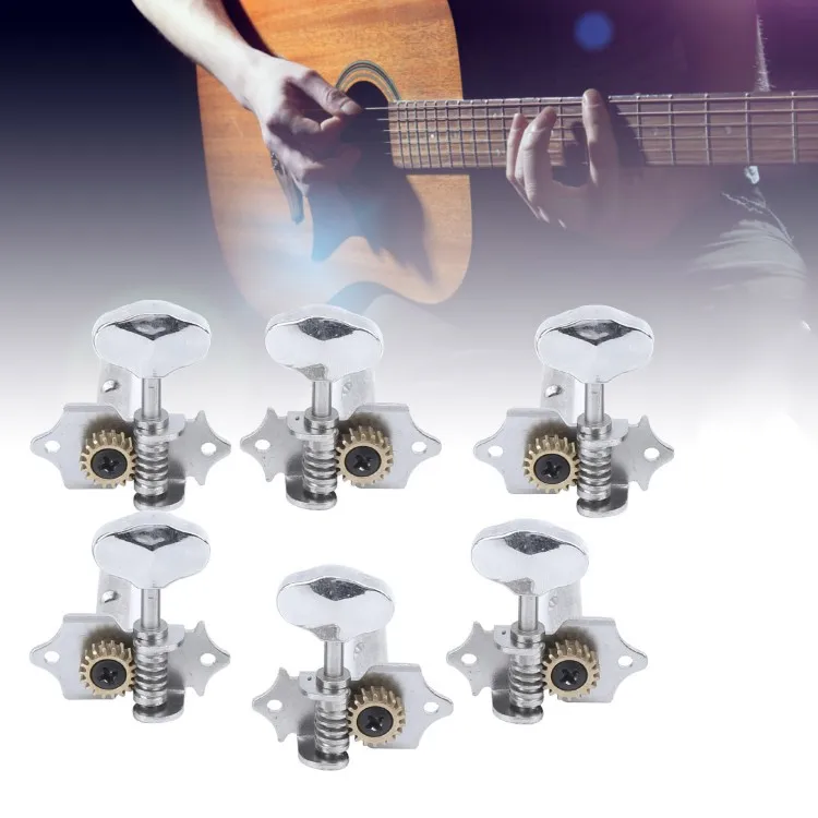 Guitar Tuning Key Metal Knob Tuners Replacement Intonation Adjust Accessories with Screws