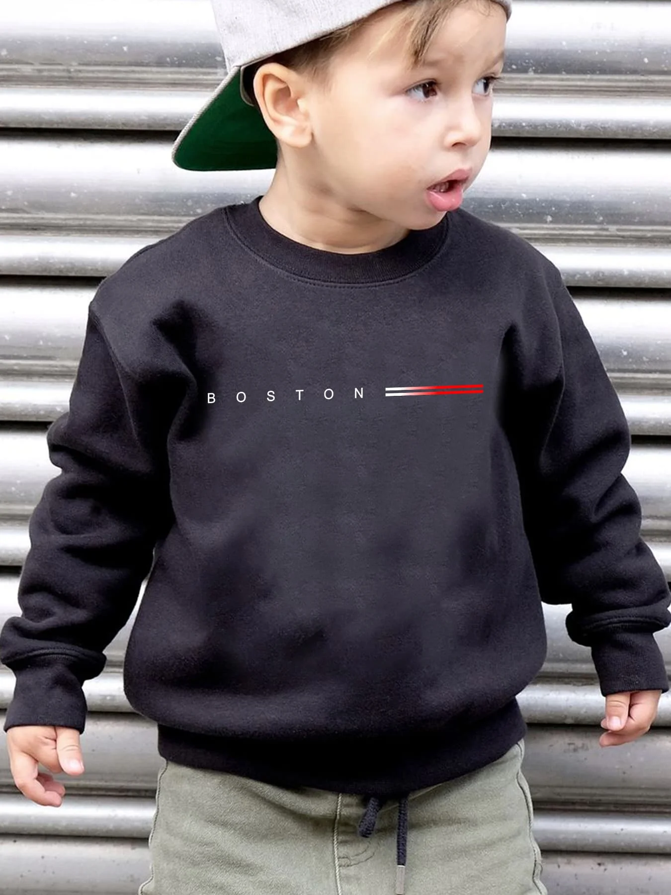 Boys' Autumn/Winter Fashion Fleece-Lined Sweatshirt 