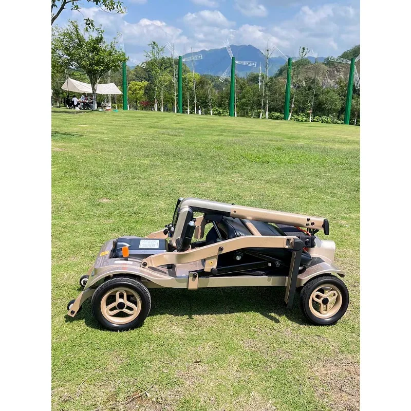Four Wheels Compact Foldable weight Lithium Battery Handicapped Patients Mobility Electric Scooter Elderly
