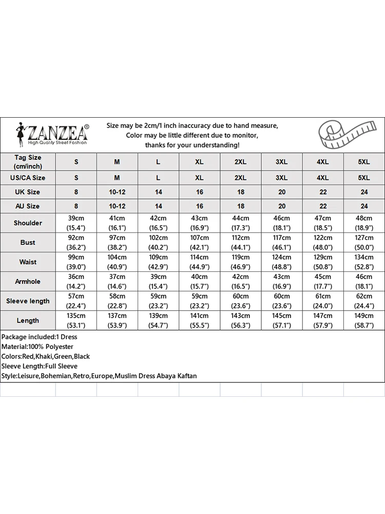 ZANZEA فستان عباية إسلامي بأكمام طويلة مطبوع عليه زهور فساتين ماكسي لرمضان قفطان تركي رداء فيستدوس فضفاض غير رسمي #6