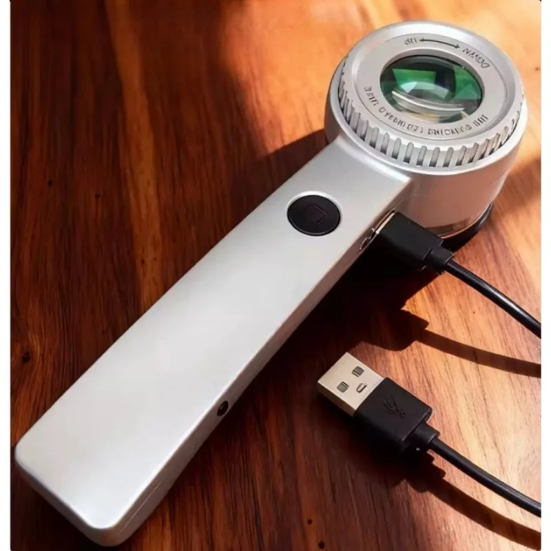 90X HD Professional Magnification Glasses Magnifying Glass with Light Magnifiers Lupe Glasses USB Rechargeable 3 Light Modes