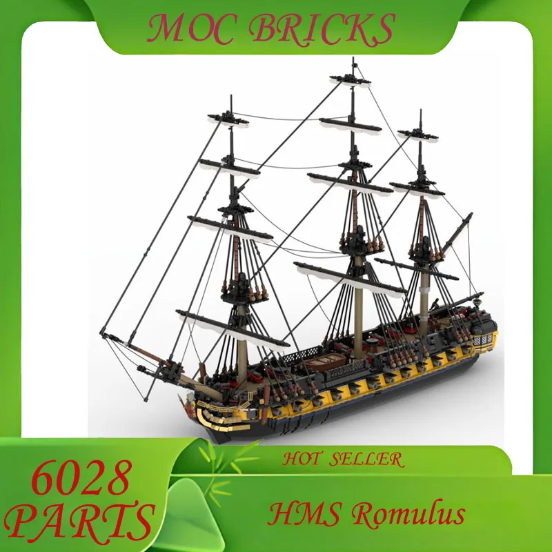 

Custom 6029PCS MOC Spaceship French Frigate HMS Romulus Warship Technical Set DIY Education Assembly Puzzle Kids Puzzle Toy Gift