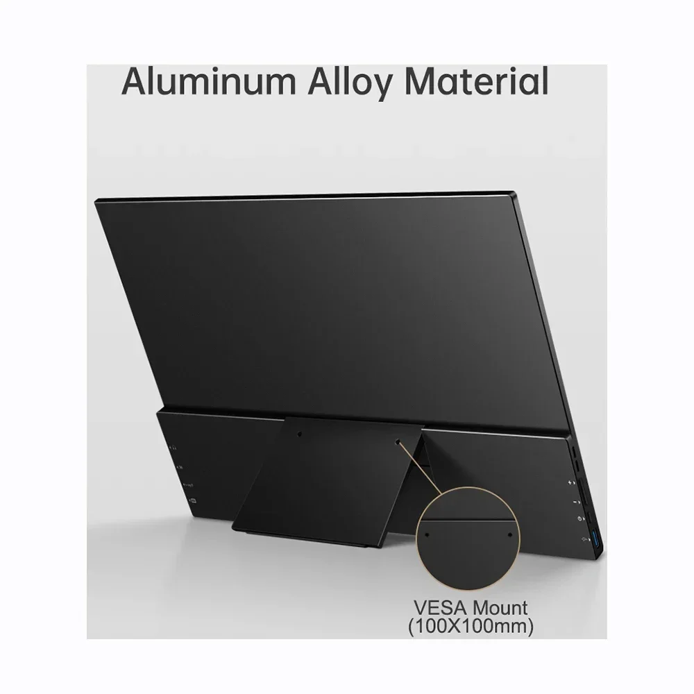 18.5'' FHD IPS Display 16:9 Aspect Ratio 1920x1080p 350nits Aluminum Alloy Material with All In One Kickstand Portable Monitor
