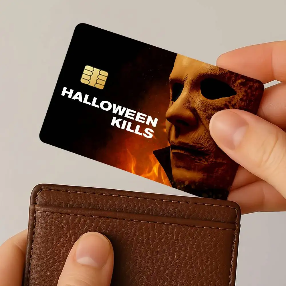 فيلم الهالوين يقتل مايكل مايرز ملصقات بطاقة الائتمان الجلد لحافلة البنك مترو 4 قطع غطاء فيلم هدية #1