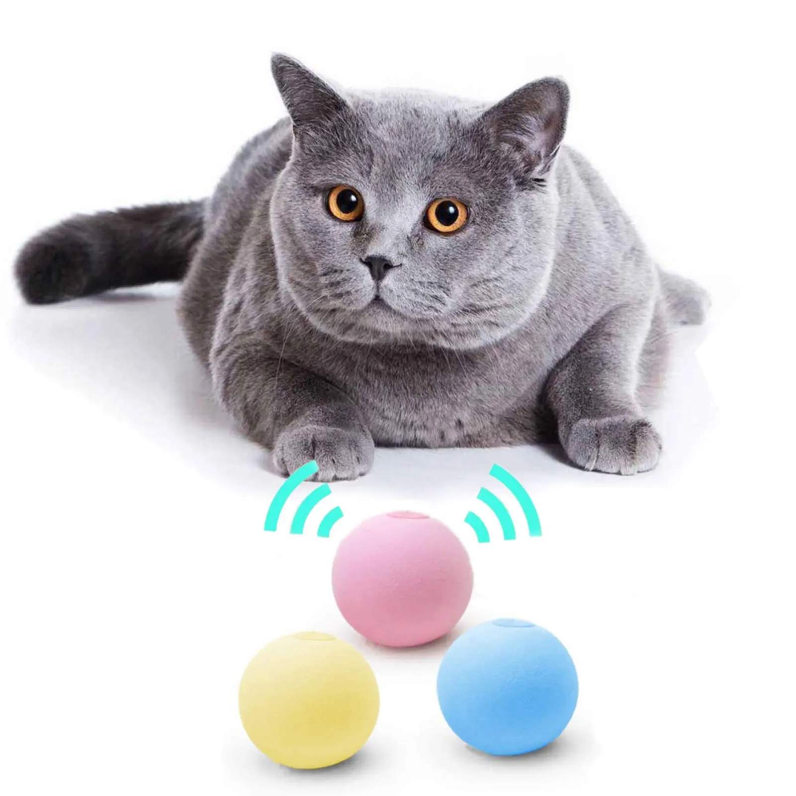 Interactive Cat Toy Ball 360 Degree Electric Automatic Rotating Smart Ball Smart Electric Cat Self-Healing Artifact Interactive