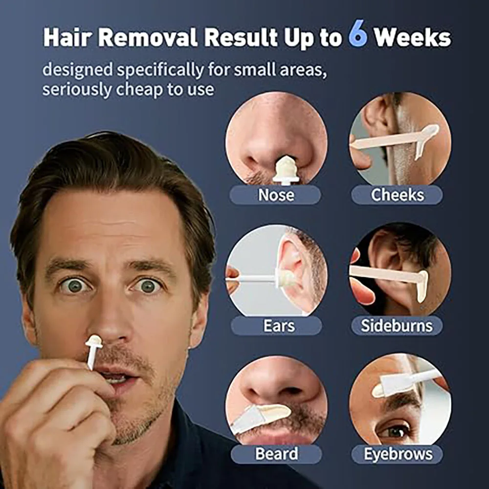 50g Nose Hair Hard Wax Beans, Suitable for Facial Nose Hair Removal
