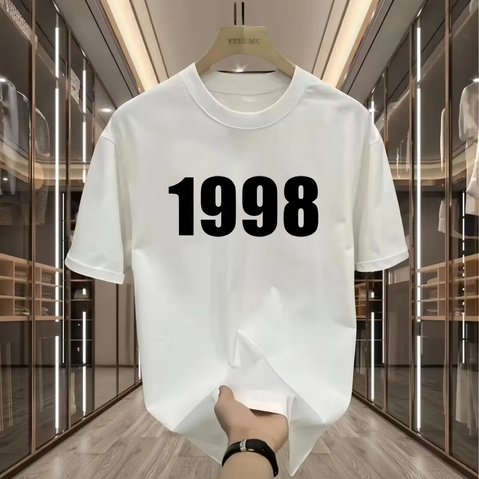 

Футболка Y2k с графическим принтом для мужчин и женщин, повседневная Универсальная футболка с коротким рукавом и круглым вырезом, 1998