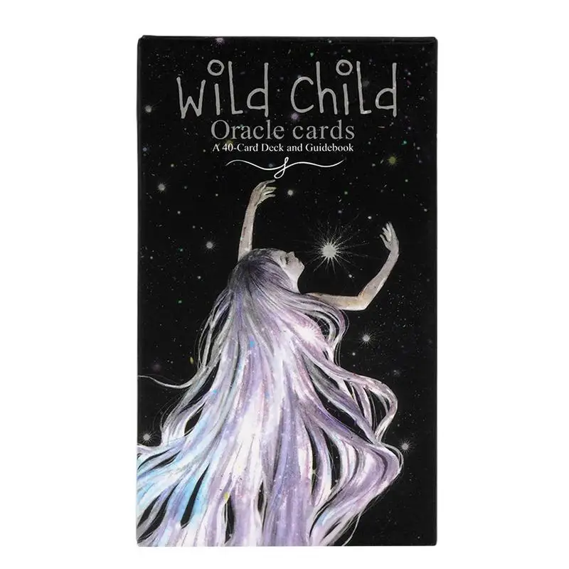 40 Uds. Baraja de cartas de oráculo para niños salvajes, baraja de oráculo independiente de adivinación, juego de cartas de Tarot bellamente ilustrado, juguete