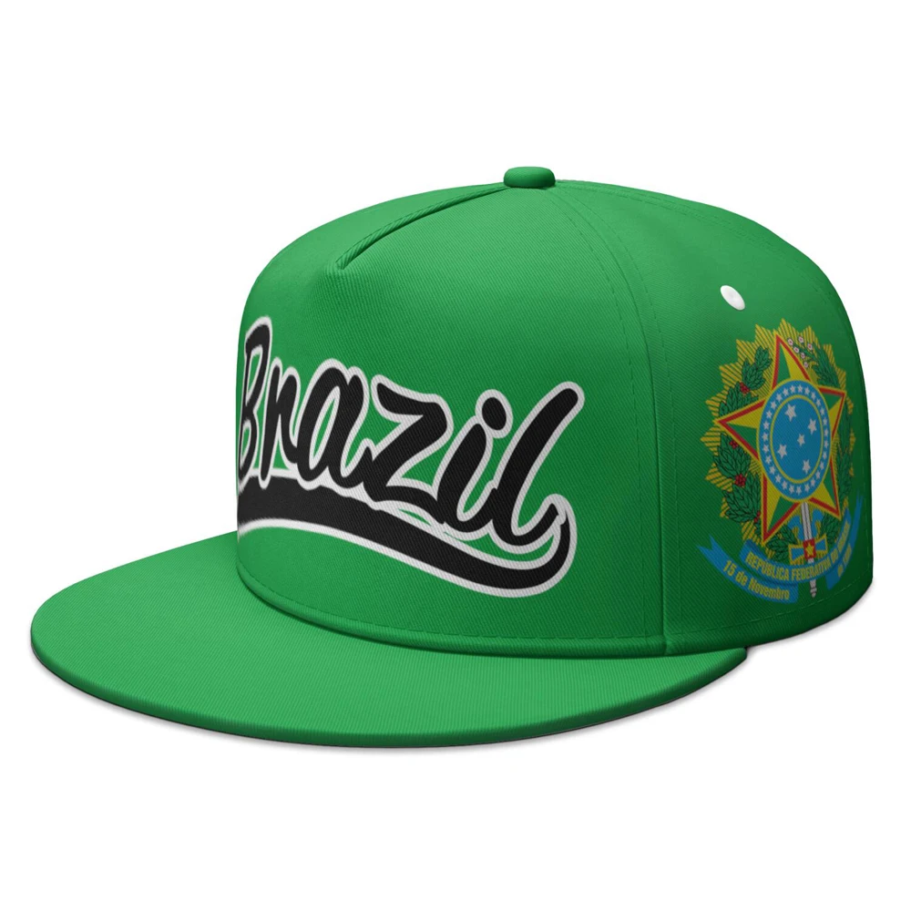 Brasil nome personalizado gratuito número boné de aba plana bandeira portugal impressão portuguesa foto brasil federal país hip-hop chapéu