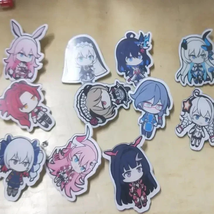 Honkai Impact 3 Acrylic Brooch Funny Anime Key Ring Woman Kids Keyring Man Girls Yae Sakura Pin Game Badge Bag Keychain Jewelrys