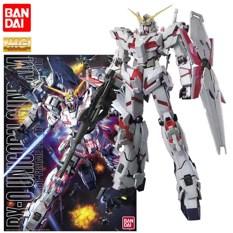 

In Stock BANDAI MG 1/100 RX-0 Unicorn Gundam OVA Ver. Anime Action Figures Assembly Model Collection Toy