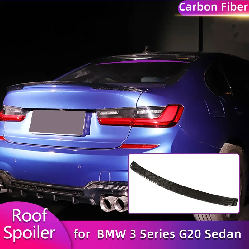 

Full Carbon Fiber Rear Roof Spoiler Wings for BMW 3 Series G20 Sedan 4-Door 2019-2023 Car Racing Rear Spoiler Roof Wing Lip