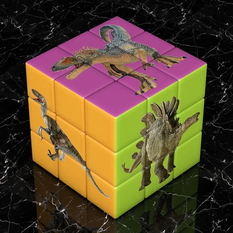 3D 3x3x3 Speed Cube Braille Fingerprinting For Animal Cubes Alta qualidade Rotação Cubos Magicos Jogos Educativos Para Crianças