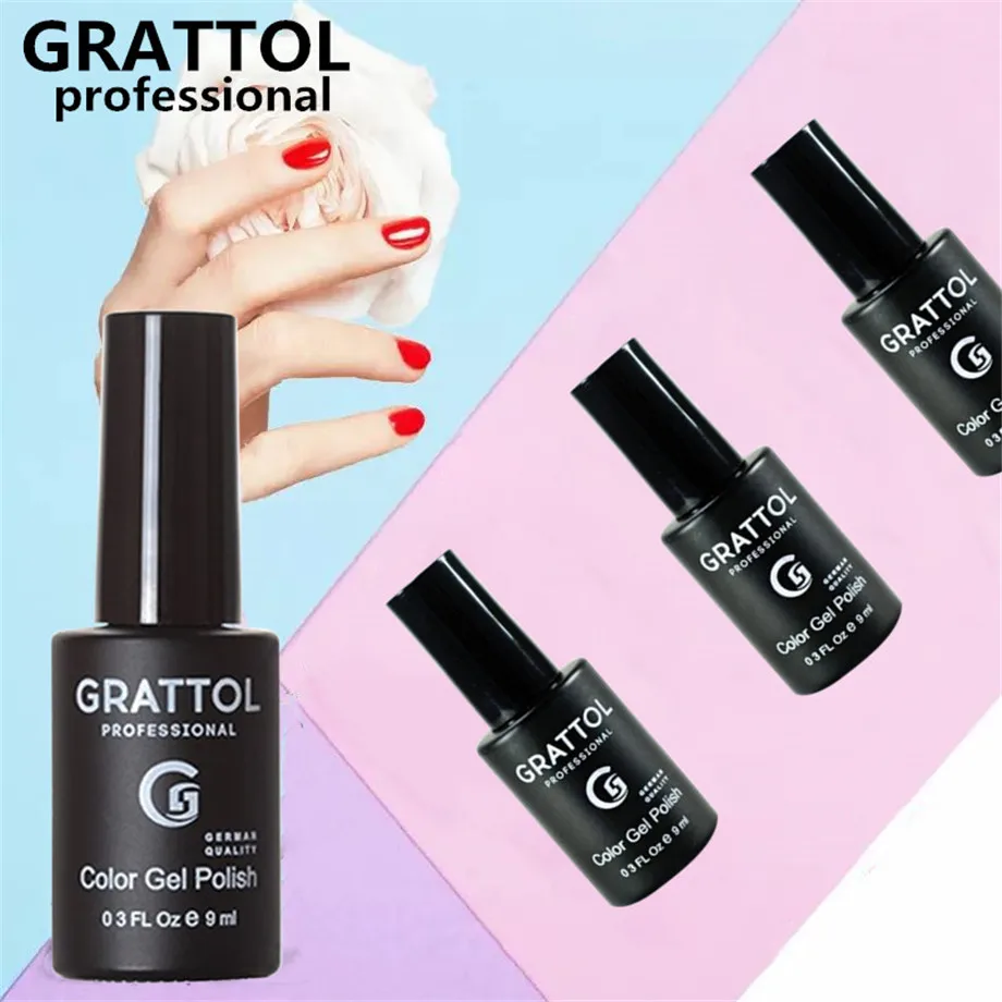 GRATTOL professionnel nu UV Gel vernis à ongles paillettes ONYX 05 tremper UV Gel vernis mat Base couche de finition Semi Permanant Gellak