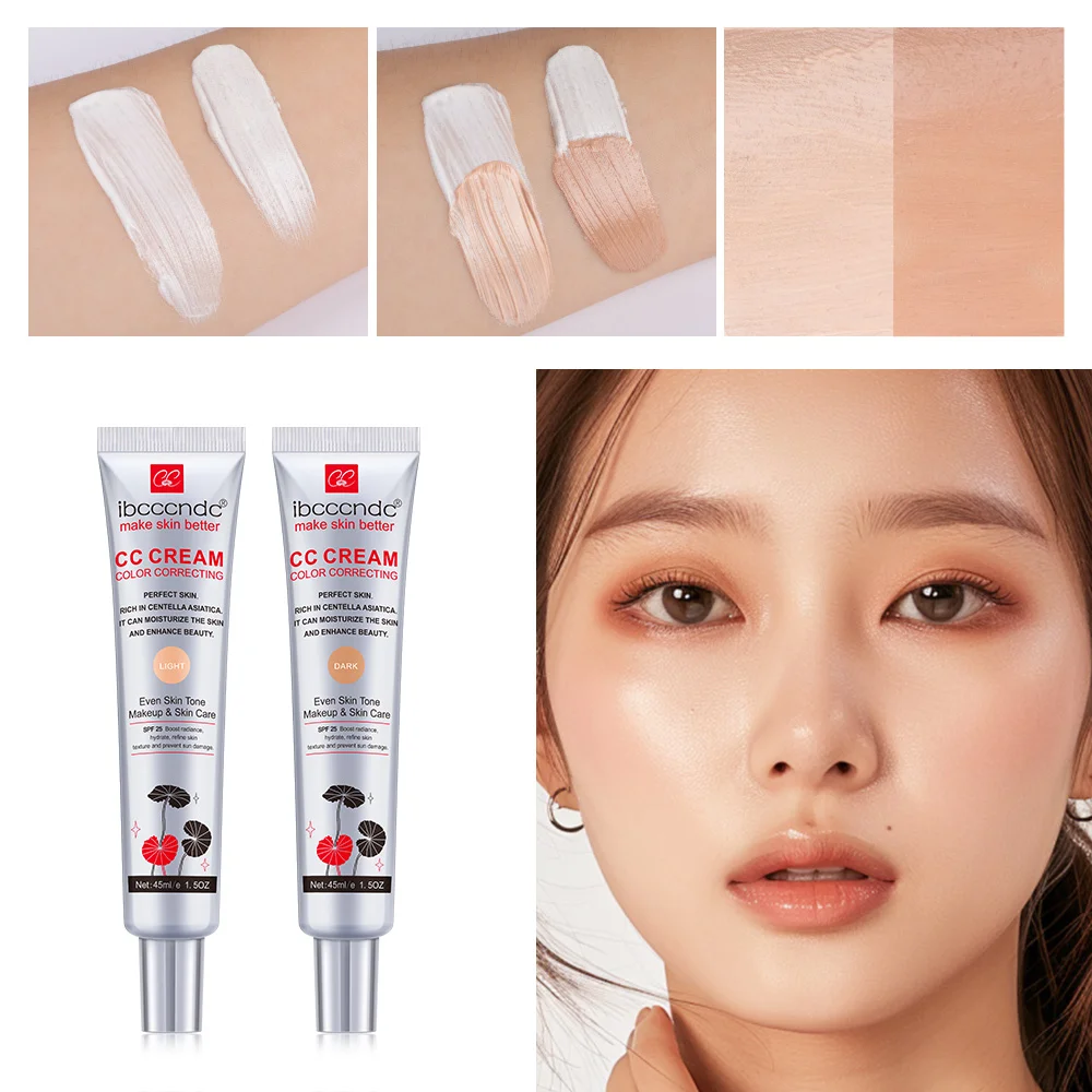 CC Cream Centella Asiatica Color Correcting  Facial Repair BB Cream Concealer Whitening Liquid Foundation Cosmetics