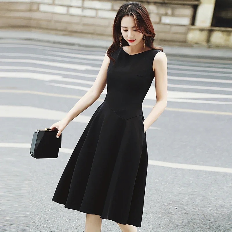 

Huti Wjwyl Summer Hepburn Black Chic Midi Dresses 2024 New Elegant Women Club Sexy Bodycon Sun Dress Party Casual Beach Vestidos