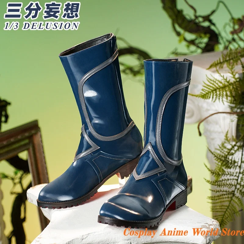 

In stock Honkai Star Rail Anaxa Cosplay Shoes knee-high boots mIHOYO Game Anaxagoras Halloween Party Male Role Play Shoes
