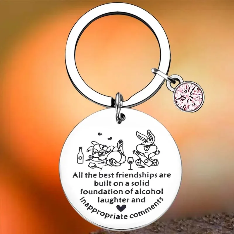 

Hot Friendship Key Chain Ring Best Friend keychains pendant Soul Sister Appreciation Gift