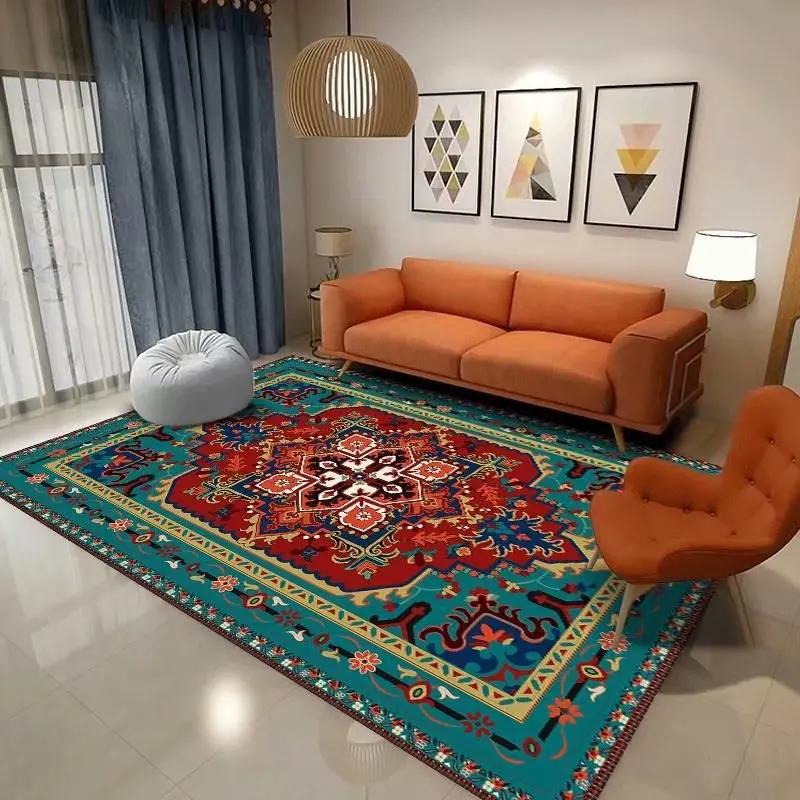 

Gorgeous Bohemian Decoration Ethnic Style Area Rug For Home Living Room Vintage Bedroom Carpet Bathroom Anti-Slip Floor Door Mat