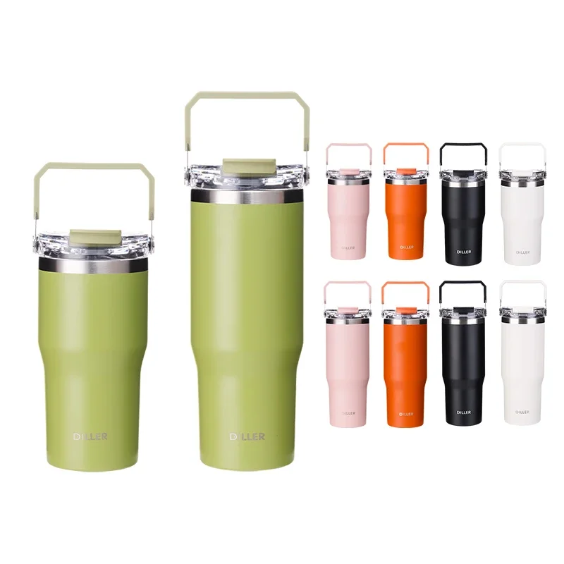 Double Wall Vacuum Insulated Stainless Steel Water Bottle 620ml 950ml Thermos Mug for Coffee Tea Travel Sports Leakproof Flask