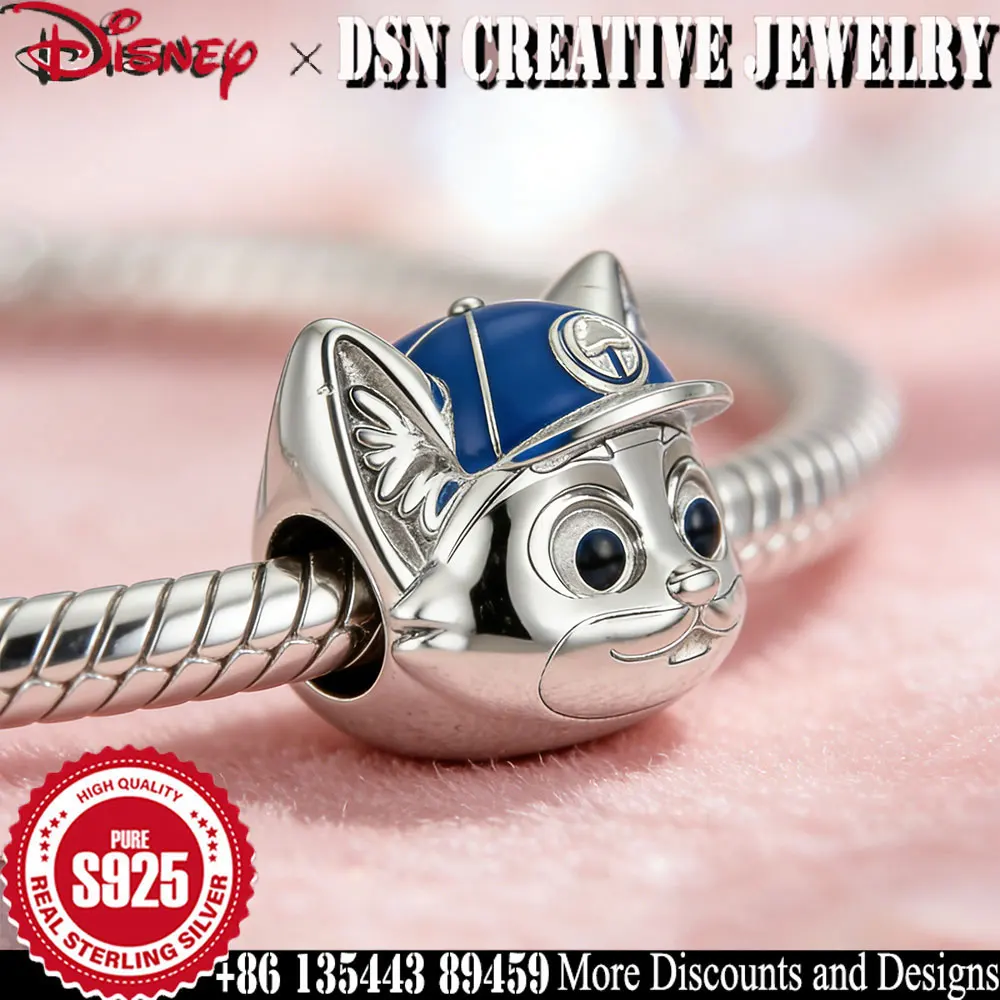 DSN 925 الفضة سحر ديزني Zootopia نيك وايلد جودي الأطواق الخرز ل سوار لعب الطفل الكرتون لطيف حلية مجوهرات هدية