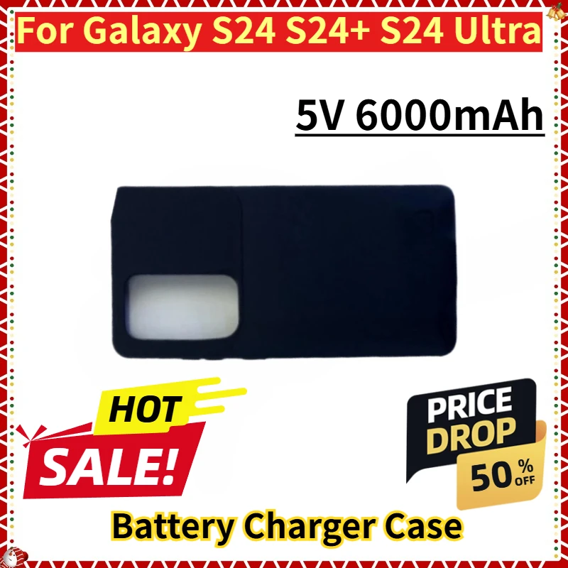 

For Galaxy S24 S24+ S24 Ultra Wireless Charging New Replacement Battery Charger Case Portable Power Bank Cover 5V 6000mAh 10Wh
