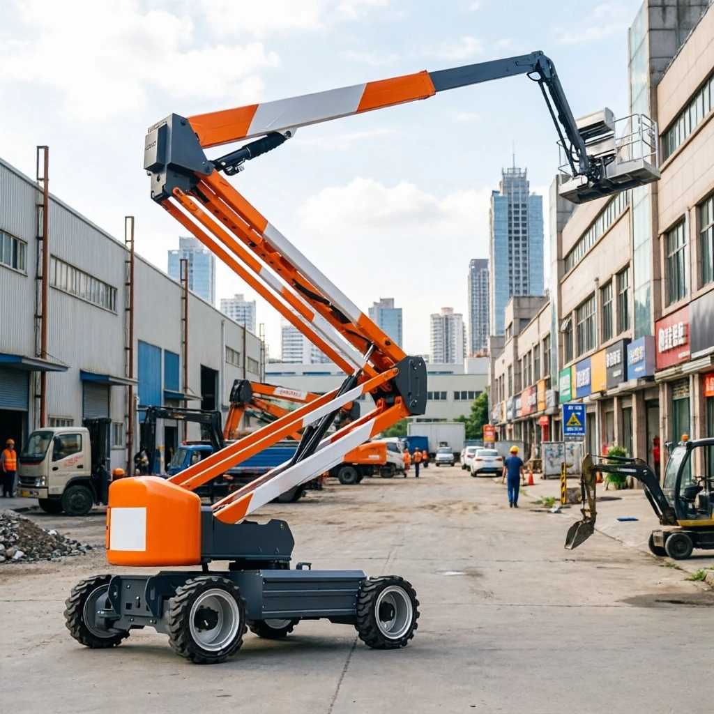 12-40M Hydraulic Diesel/Electric Self-Propelled Boom Lift Mobile Articulated Work Platform Curved Telescopic Arm for Man Work