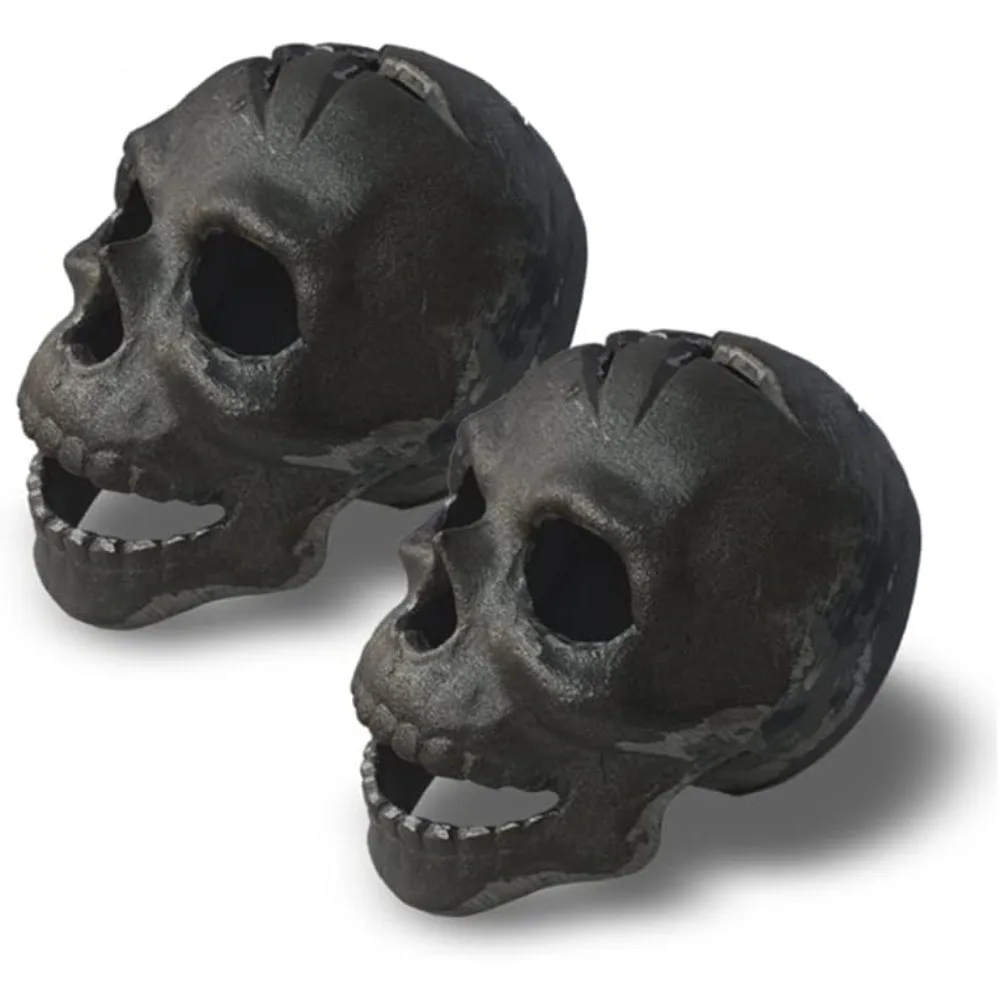 2 uds materiales refractarios ignífugos imitación de hoguera humana calaveras troncos de Gas para NG, chimenea de madera LP, hoguera, fogata, Hallowe