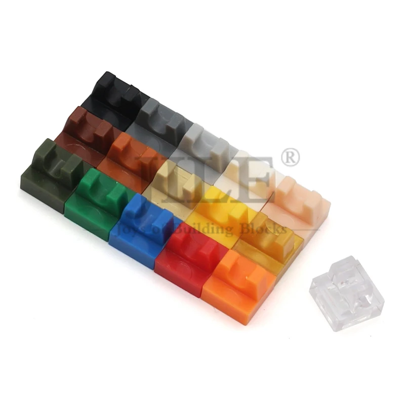 20 Stück MOC DIY Bausteine Fliese Modifiziert 1x1 mit Clip Pädagogisch Kreativ Größe Kompatibel mit 2555 Bausteine Spielzeug für Kinder