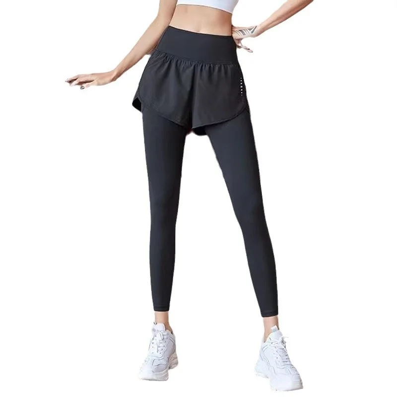 กางเกงโยคะเอวต่ำสีดำสำหรับผู้หญิง ไซส์ใหญ่ แบบเรียบง่าย สวมใส่ได้ทุกวัน ผ้าริบเนื้อนุ่มแบบตาข่าย แต่งผ้าปะติด ยาว เหมาะสำหรับปีนเขา
