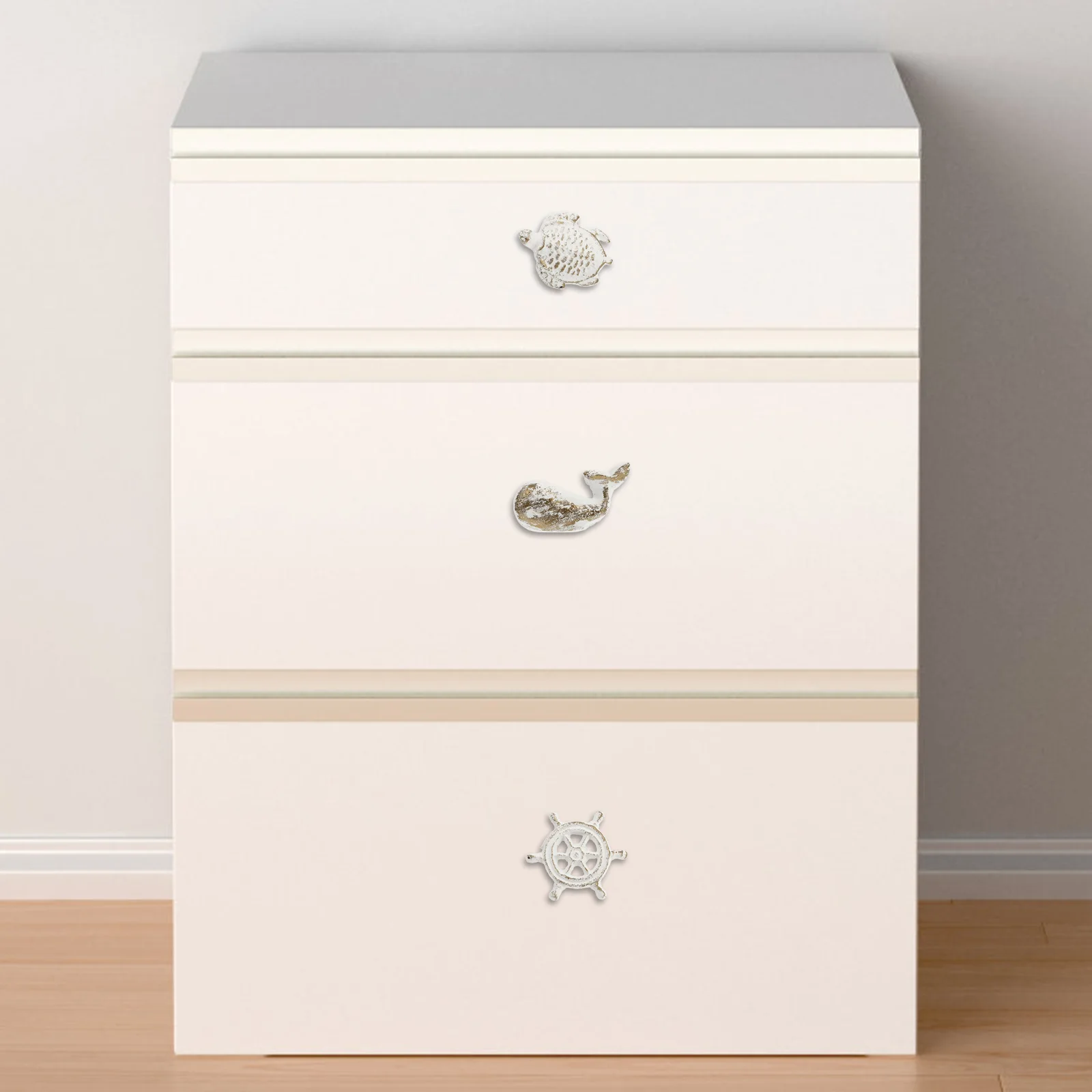 

1 set Ocean Wind Cabinet Handle Iron Craft Drawer Pulls Creative Furniture Handle Sea Themed Hardware for Window Shoe