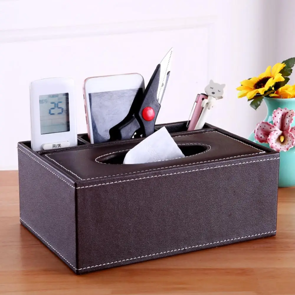 Storage Box Holder Organizer Home Desk Table Remote Control Phone Tissue Paper