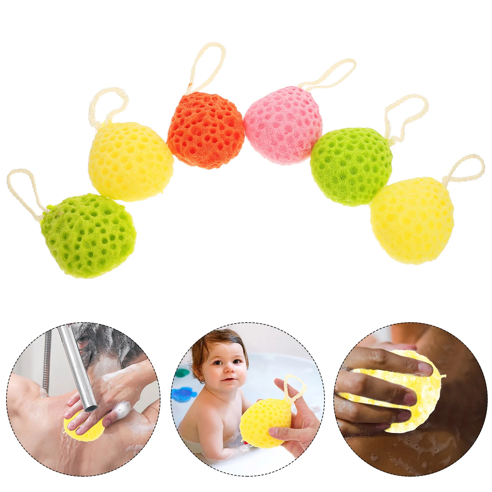 

Shower Body Pouf Cellular Sponge Brush Wash Bathing Balls Take Hydrophilic Polyurethane Child Bathtub for Baby