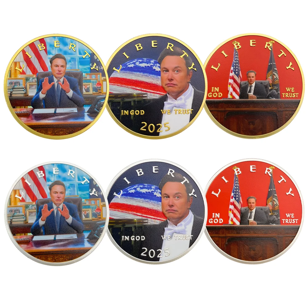 

Elon Musk Commemorative Coin Set - 6 PCS Gold & Silver Limited Edition Collectible in Capsule