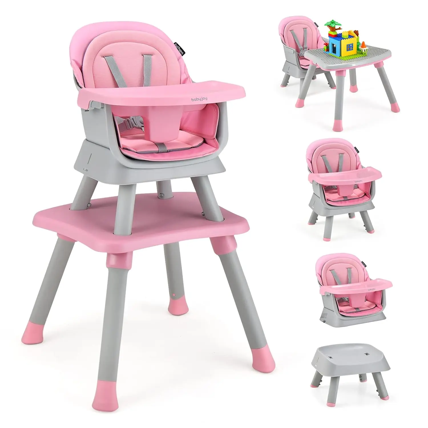 

8 in 1 Convertible Highchair for Babies & Toddlers | Booster Seat | Table and Chair Set | Building Block Table | Toddler
