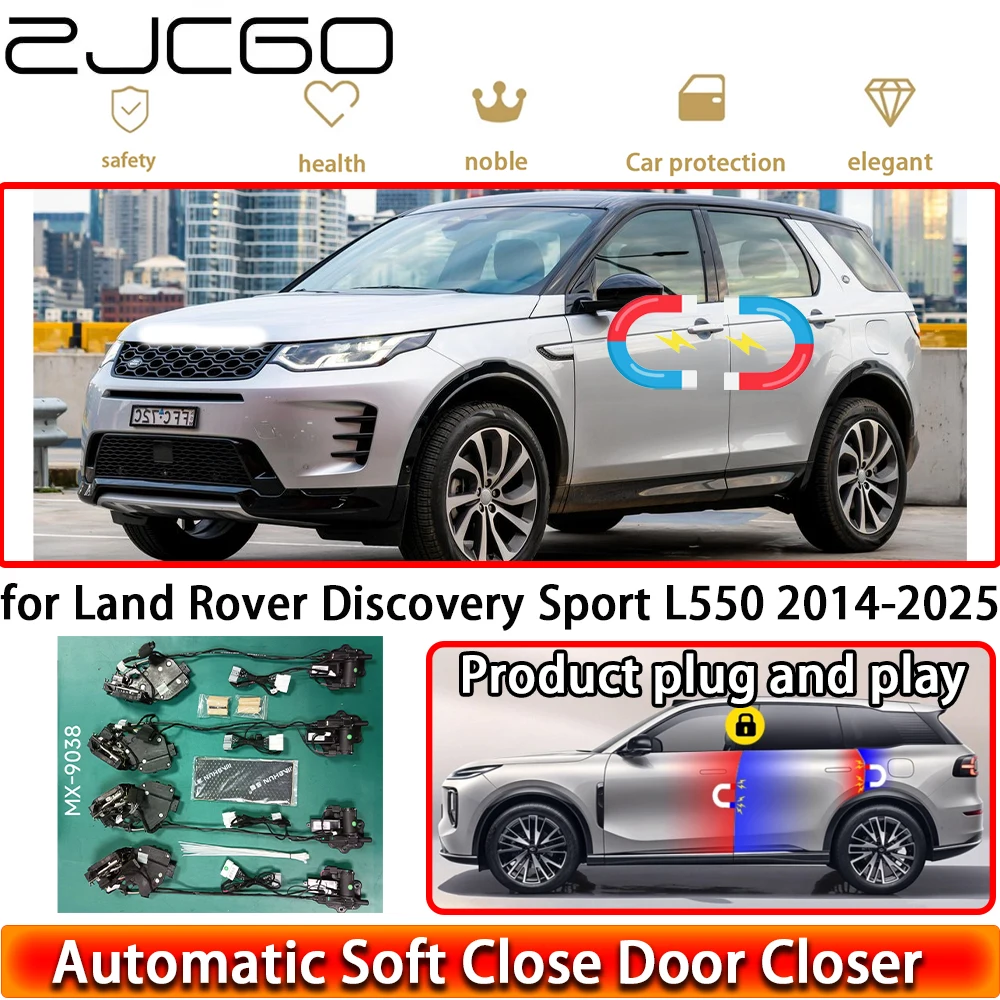 ZJCGO for Land Rover Discovery Sport L550 2014-2025 OEM Soft Close Door Kit Power Closing Latch System Auto Pull Door Easy Close
