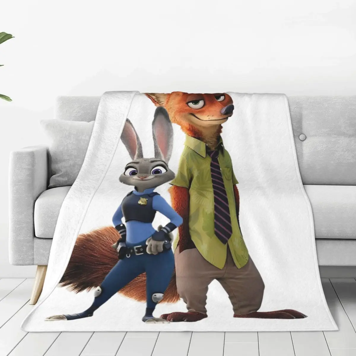 

Zootopia Judy And Nick Wilde Blankets Cartoon Flannel Throw Blanket Bed Sofa Portable Soft Warm Bedspread