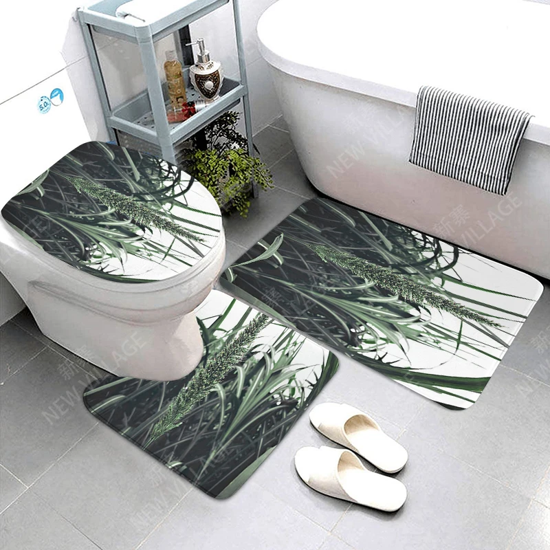 Anti-slip Bath Mat plant Bathroom Rug Shower Mat Decorative Absorbent Foot Mat Entrance Bathtub toilet rug boho Nordic leaf