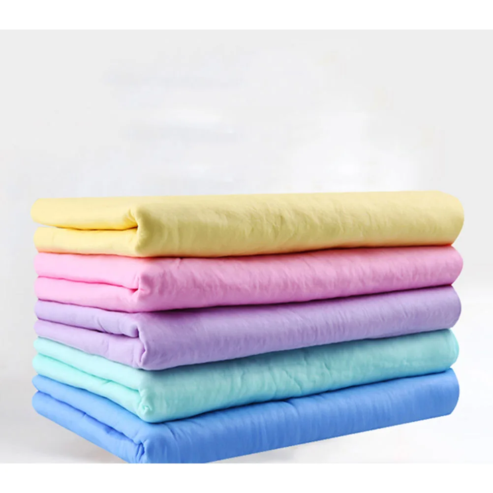 

5pcs 43*32Cm Soft Absorbent Quick Dry Car Wash Bath Makeup Removal Household Cleaning Chamois Pvc Synthetic Towel