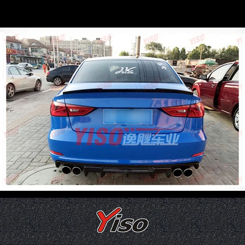 

Suitable for A3 Rear lip Modified encirclement Rear lip A3 Carbon fiber rear lip Aerodynamic kit rear spoiler diffuser