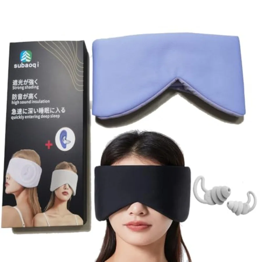 

Silk Eye Sleep Mask for Sleeping Women Men, out Blindfold Eye Mask+soundproof Ear plugs, Rest Like A Deaf or Blind Person, nois