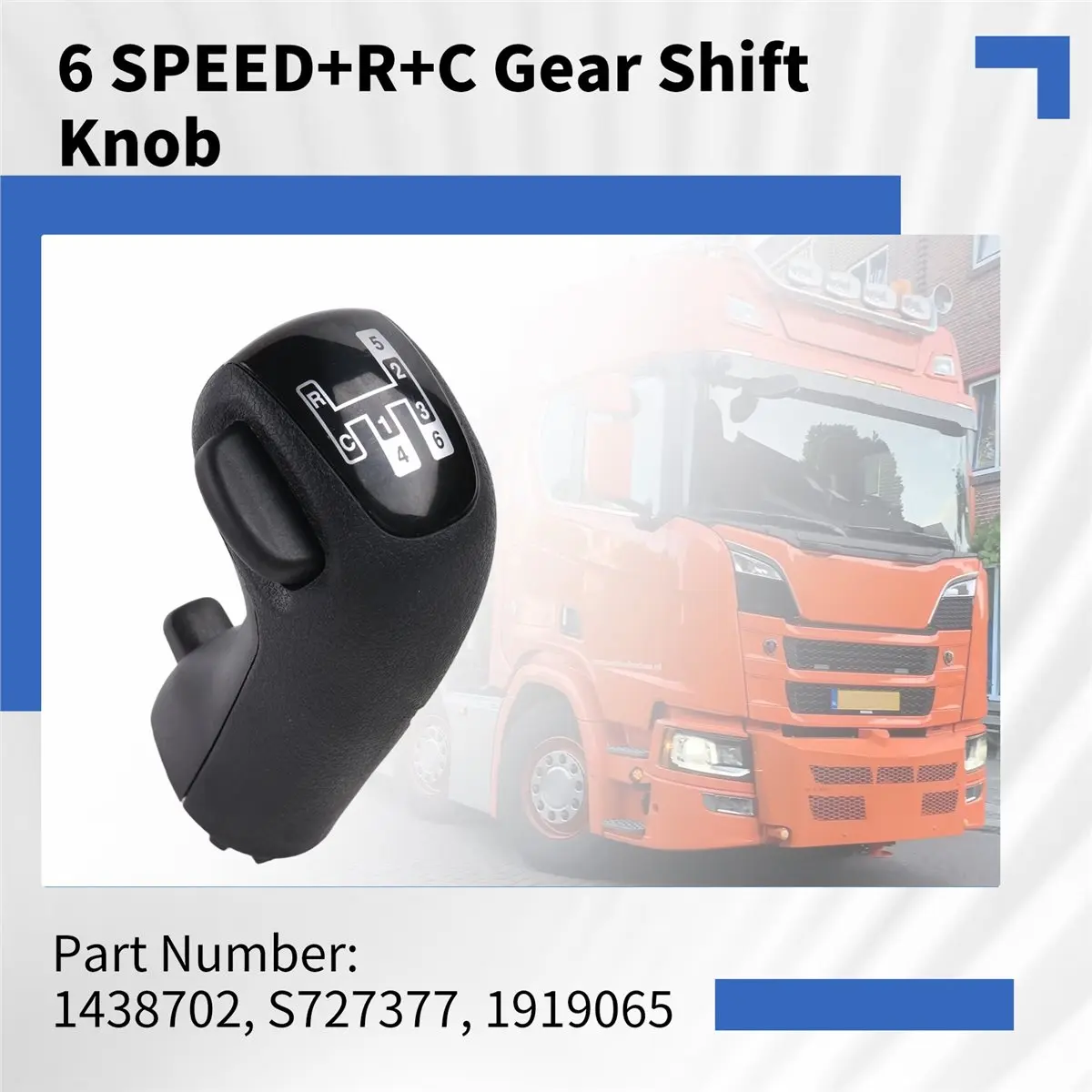 #73E (Black)Manual 6 SPEED+R+C Gear Shift Knob for Scania P G R T Series Truck,Automotive Parts & Accessories