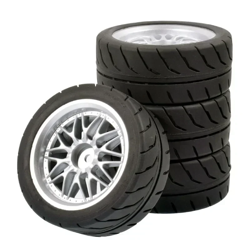 68mm Wheel Tyres Tires 12mm Hex Rim Durable Rubber for 1/10 1/12 1/14 RC Car Racing Competitable Wltoys 144001