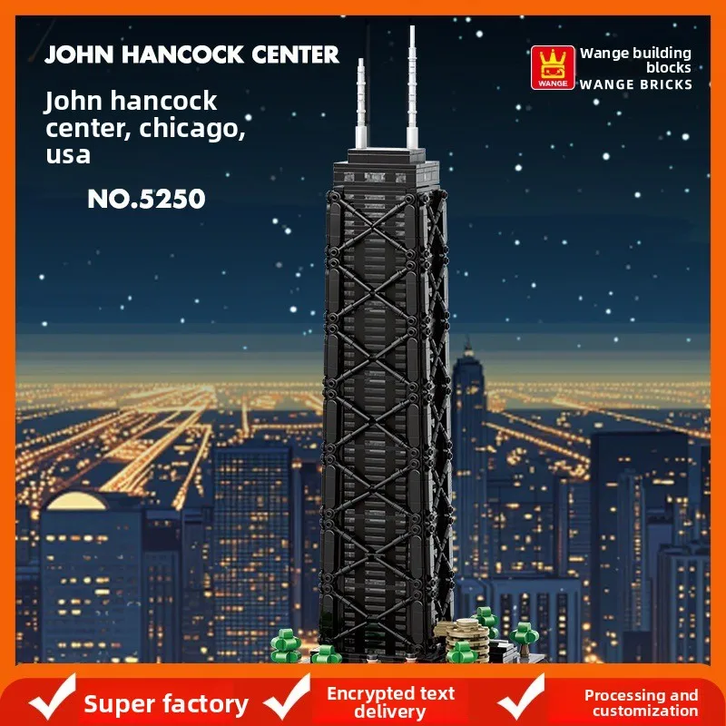 

Chicago John Hancock X-Brace Building Blocks | 3D Architecture Model | Educational STEM Toy for Kids DIY Home Decor Gift