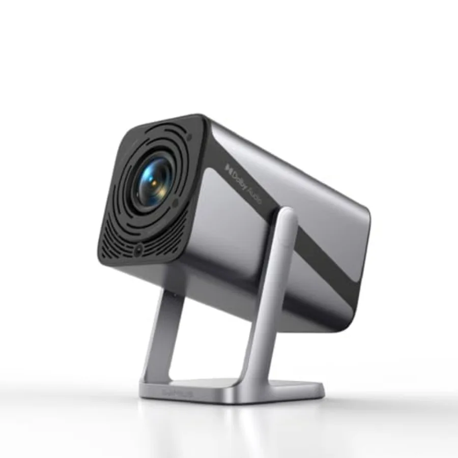 

Умный 4K-проектор с Wi-Fi 6 и двусторонним Bluetooth, электрической фокусировкой, автоматической коррекцией трапецеидальных искажений, 20 Вт Dolby Audio, регулируемой подставкой на 360°, миниатюрный портативный