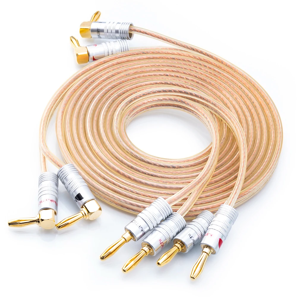 ■ Monster Cable XP 16AWG Speaker Wire HIfi Performance Speaker Cable OFC Oxygen-Free Copper , Banana Bent Pin Gold-plated Plug