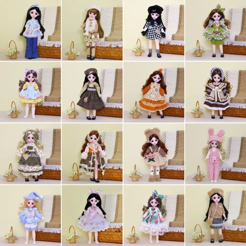 Poupées BJD Anime avec perruque maquillage, herbe d beurre avec vêtements, cheveux longs, yeux attrayants, habillage de princesse, 1/6 SD, 30cm