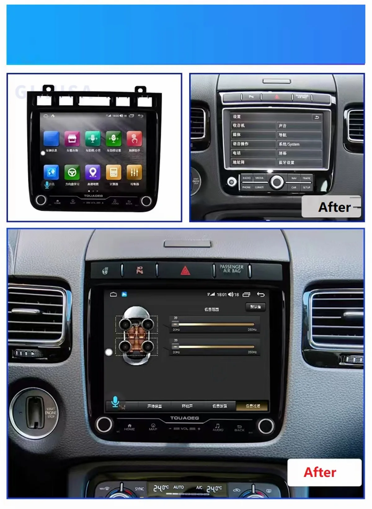 

For Volkswagen VW TOUAREG 2007 - 2017 Android 8+256GB Car Radio Multimedia AutoRadio DVD Player Navigation Stereo GPS 2 din