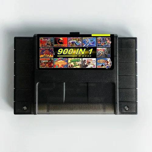Cartucho de juego DIY 900 en 1 para SNES NTSC 8 bits para cartucho de consola SNES con tarjeta de memoria SD para Super Nintendo